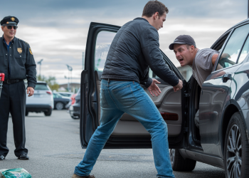 Guy Slams Door Into Stranger's Car, Mockingly Says ‘Hit Mine,’ Instantly Regrets It Guy Slams Door Into Stranger’s Car, Mockingly Says ‘Hit Mine,’ Instantly Regrets It