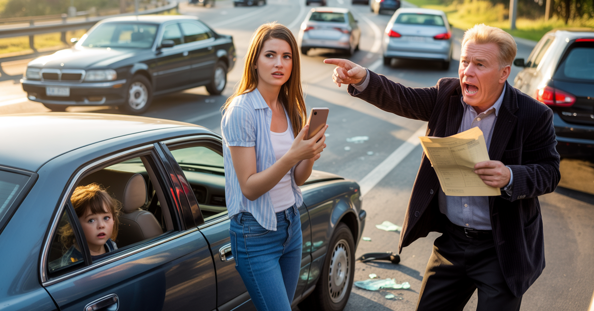 Angry Man Insisted He Was “Going Straight” In A Roundabout, She Let Him Put It In Writing