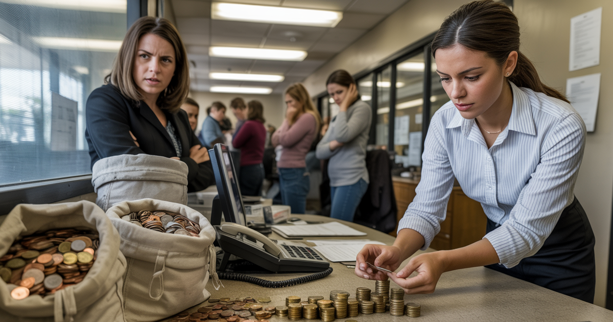 Woman Tries To Be Petty By Paying $250 Fine In Quarters, Clerk Turns The Tables Perfectly