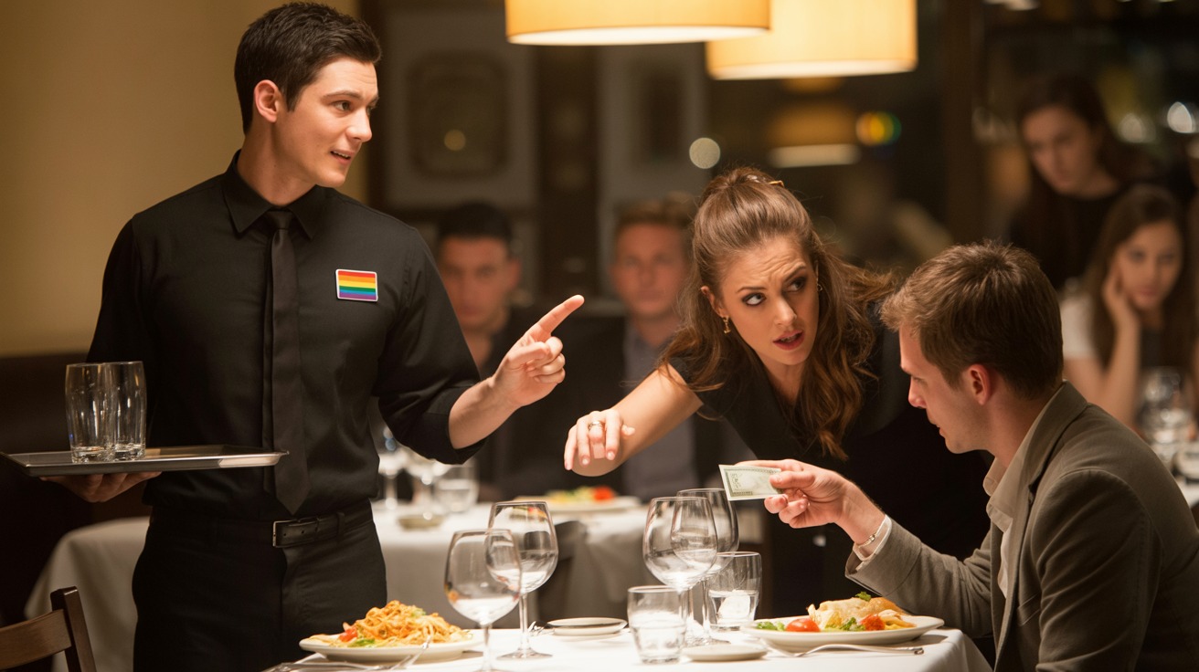 Girlfriend Accuses Waiter of Flirting With Her Man - His Savage Reply Leaves Everyone Stunned! Girlfriend Accuses Waiter of Flirting With Her Man - His Savage Reply Leaves Everyone Stunned!