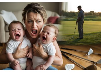 He Laughed While She Cried with Their Newborns – So She Took a Swing at His Golf Clubs