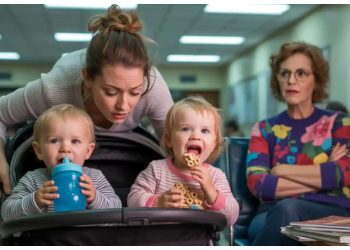 Judgmental Stranger Criticizes Mom of Twins – Her Payback Is Perfect