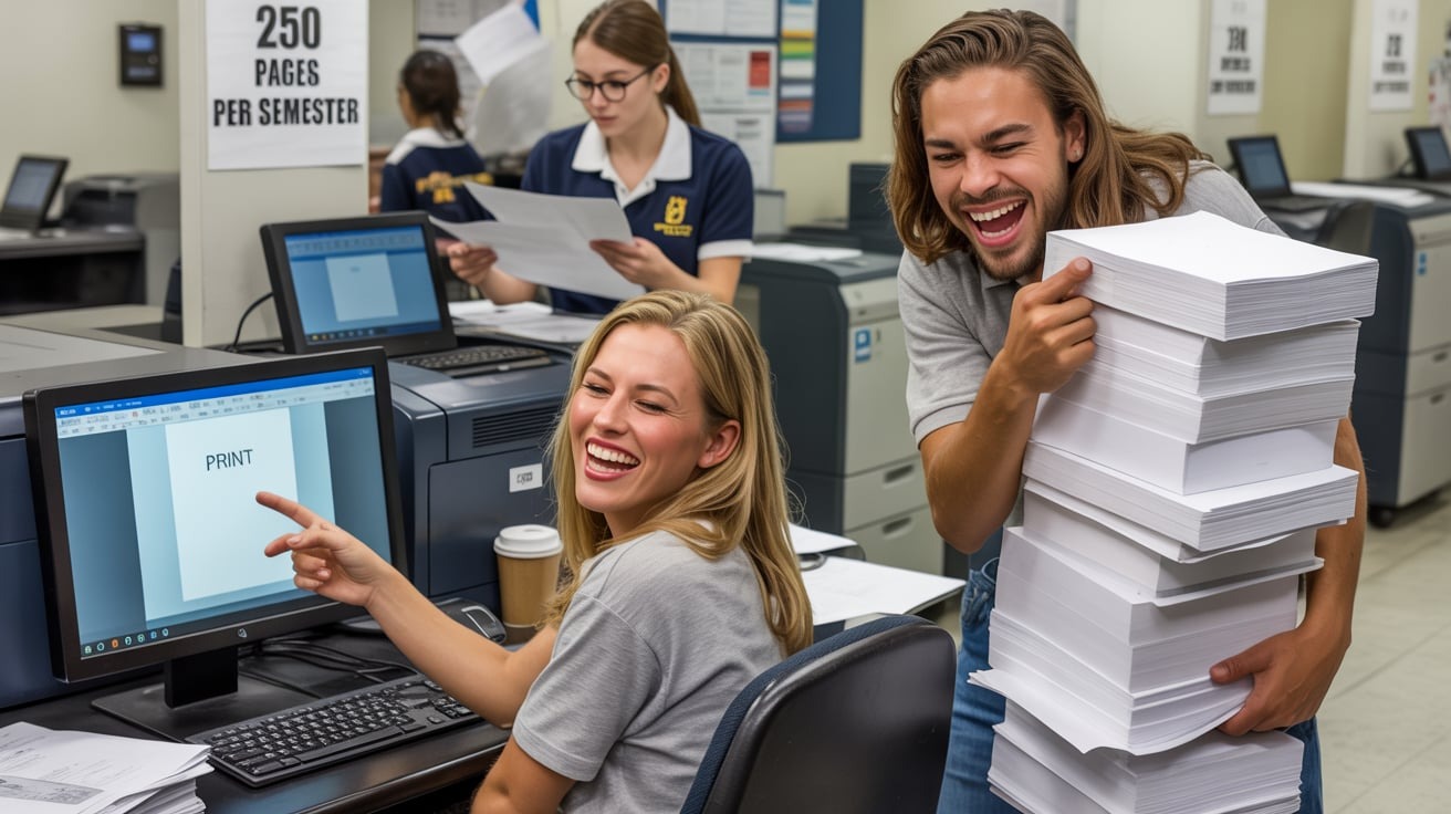 College Students Outsmart Printing Rules - Score 500 Pages Without a Hitch College Students Outsmart Printing Rules - Score 500 Pages Without a Hitch