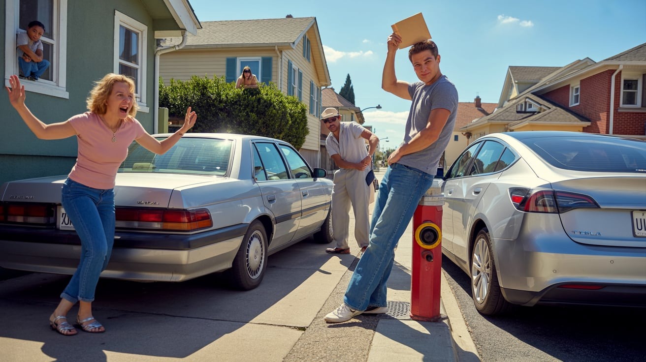 Told to Park in His Driveway, He Parked “Properly” - Neighbor Ends Up with a Fire-Hydrant Ticket