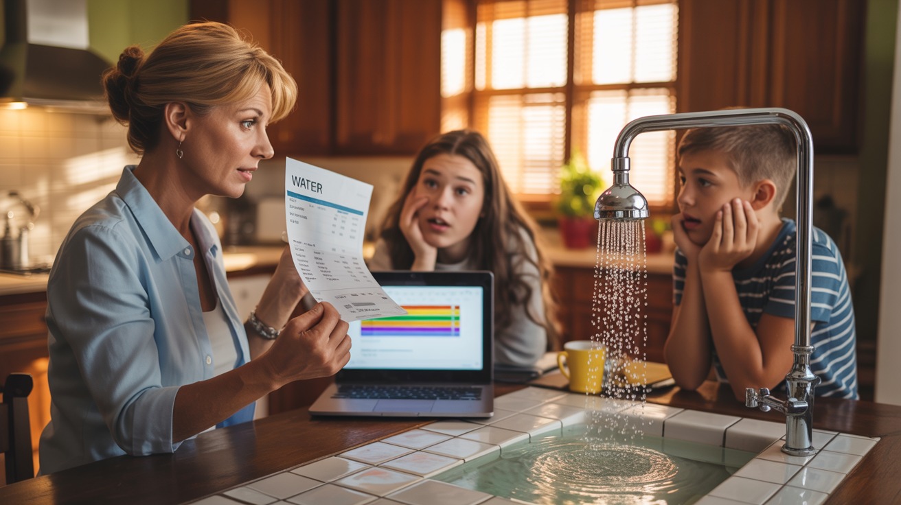Mom Shows Her Teenagers the Water Bill - Her Friend Says She’s Creating ‘Money Anxiety’!