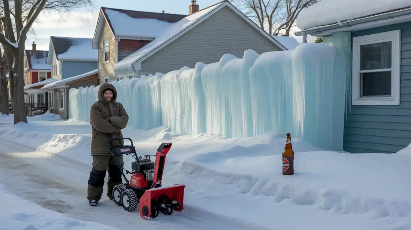 Neighbor Complained His Snowblower Was ‘Too Loud’ - So He Left His Side Buried Under 17 Inches of Ice!