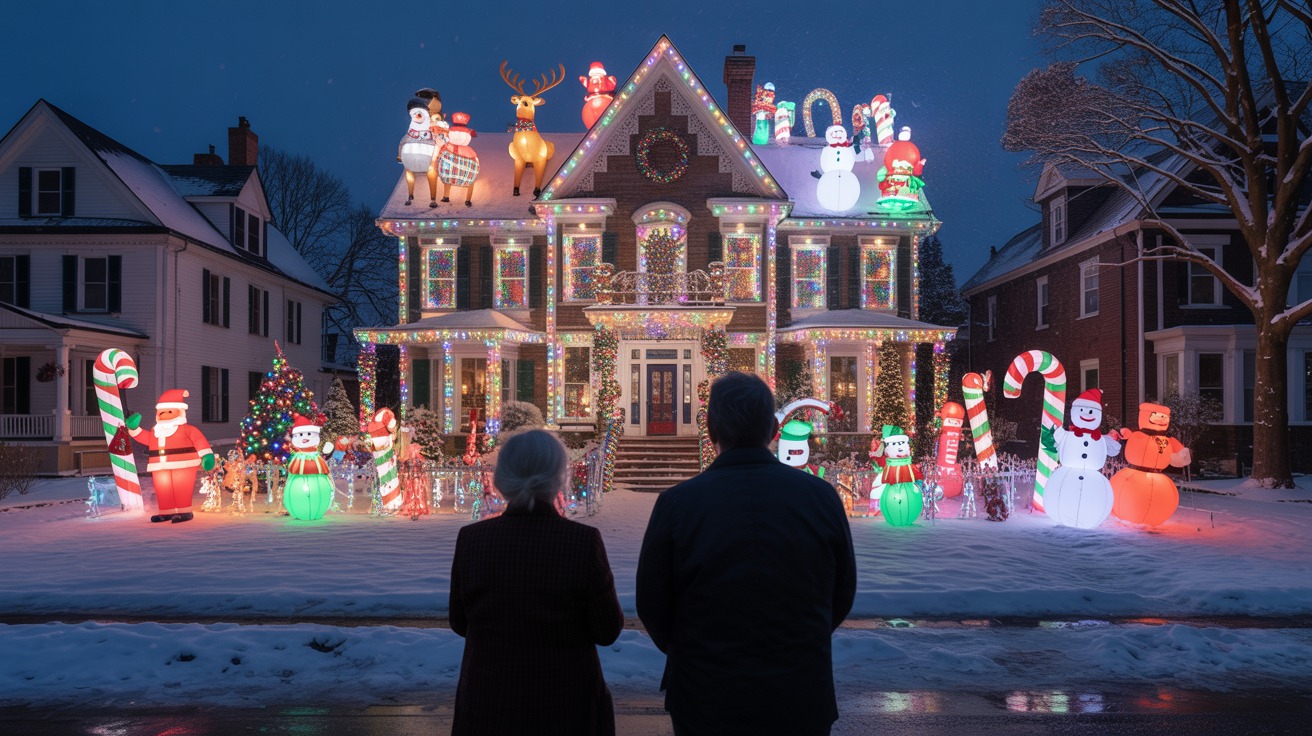 Neighbors Hated Her Christmas Lights, So She Made Her House Visible From Space