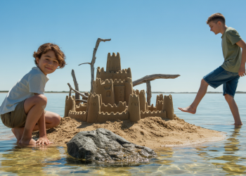 Kid Keeps Kicking His Sandcastles, So He Builds The Next One With A Secret Surprise Kid Keeps Kicking His Sandcastles, So He Builds The Next One With A Secret Surprise