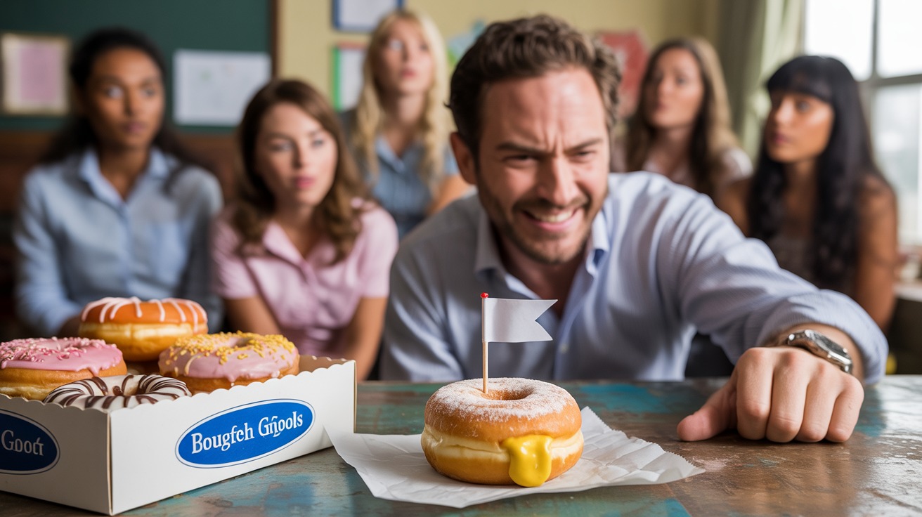 Teacher Gets Revenge On Toxic Colleague With Mustard-Filled Doughnut, You Won’t Believe His Reaction!