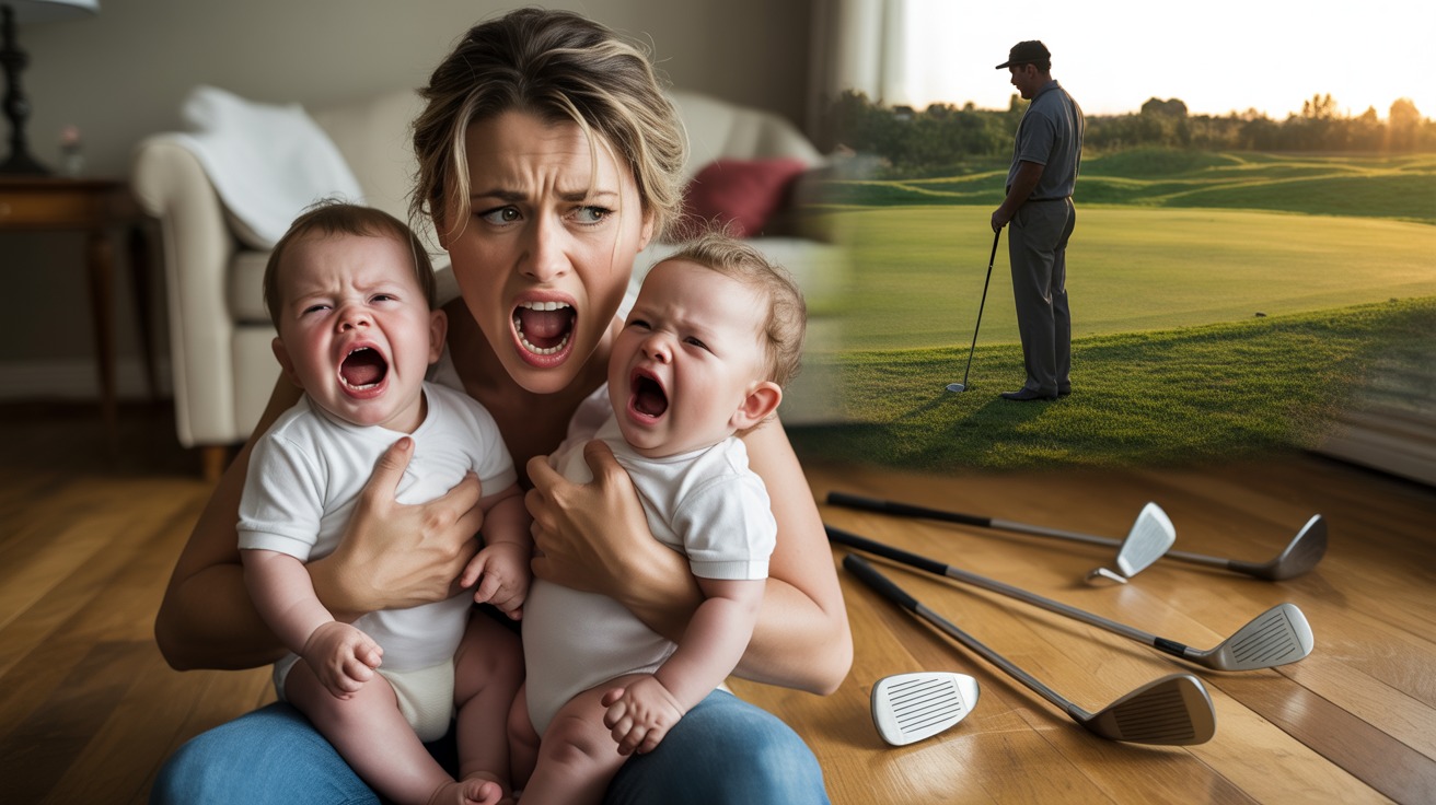 He Laughed While She Cried with Their Newborns - So She Took a Swing at His Golf Clubs He Laughed While She Cried with Their Newborns - So She Took a Swing at His Golf Clubs