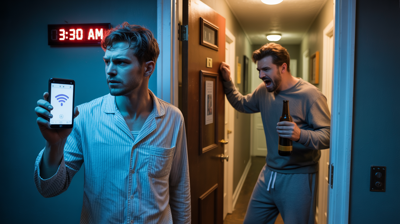 Neighbor Bangs On IT Guy's Door At 3AM Complaining About the Internet, So He Teaches Him A Digital Lesson