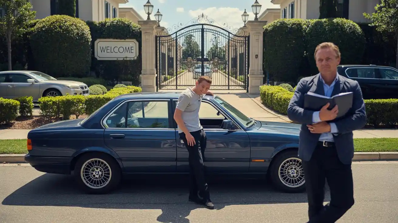 HOA Tried to Ban His Classic BMW - So He Parked It Legally Right in Front of Their Fancy Entrance for Everyone to See HOA Tried to Ban His Classic BMW - So He Parked It Legally Right in Front of Their Fancy Entrance for Everyone to See
