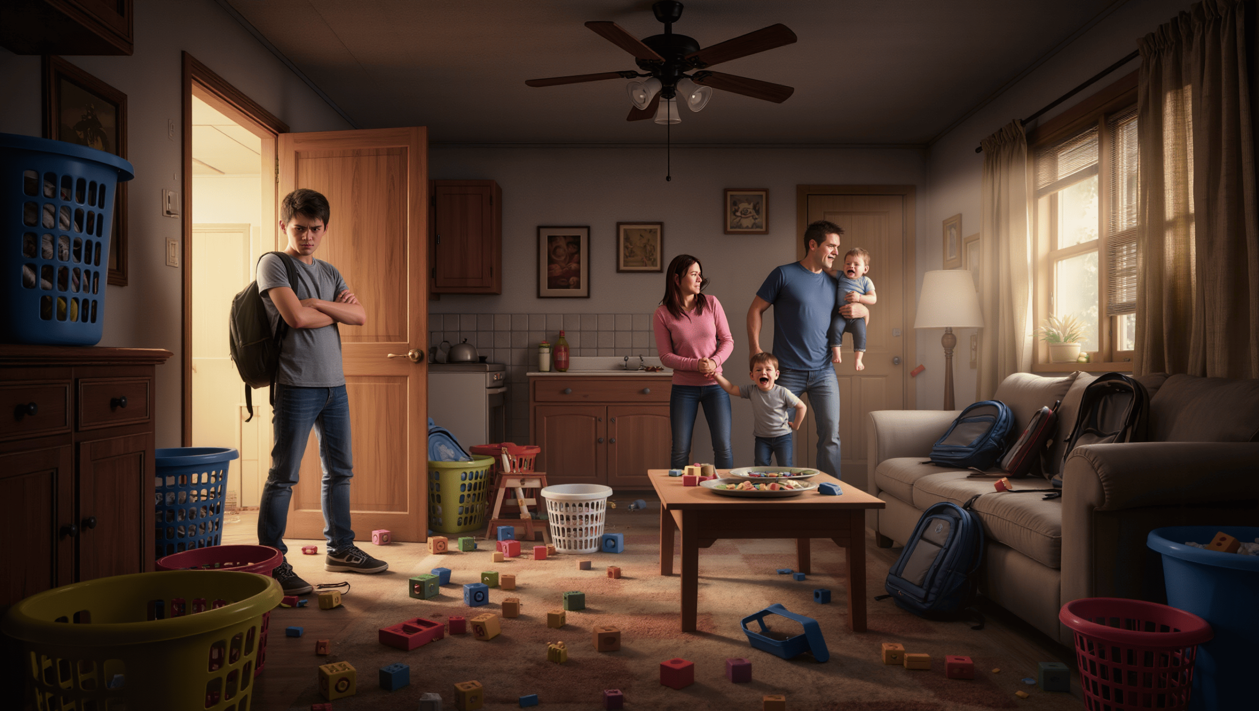 17-Year-Old Eldest Brother Stops All Chores To Protest Parents Expecting Ninth Child In Overloaded Home