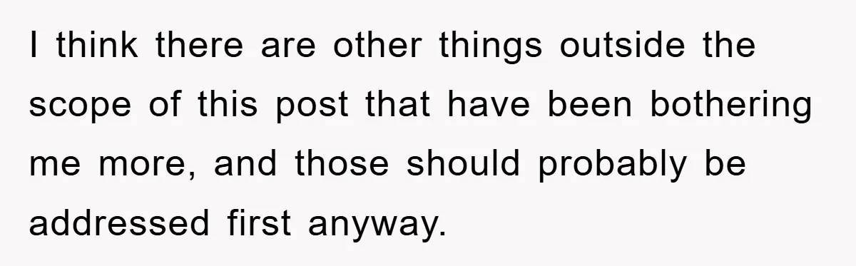 I think there are other things outside the scope of this post that have been bothering me more, and those should probably be addressed first anyway.