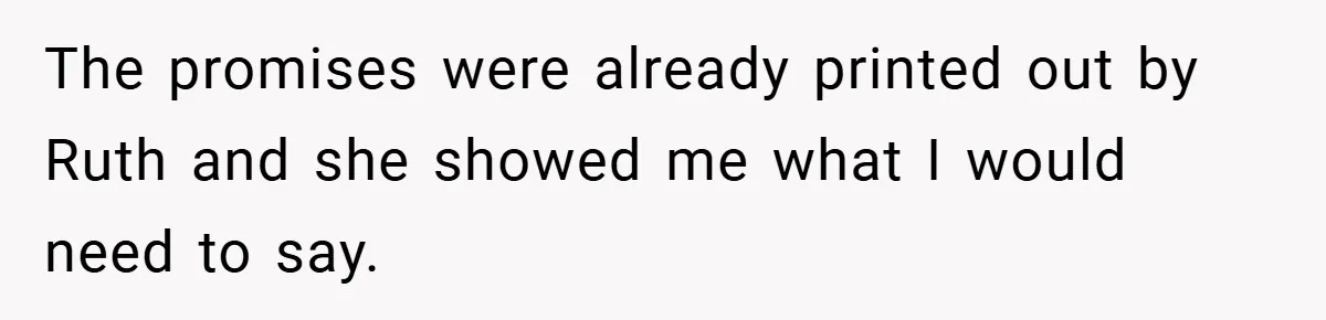 Teen Refuses to Play ‘Perfect Sister’ at Dad’s Wedding, Stepmom Isn’t Happy The promises were already printed out by Ruth and she showed me what I would need to say.