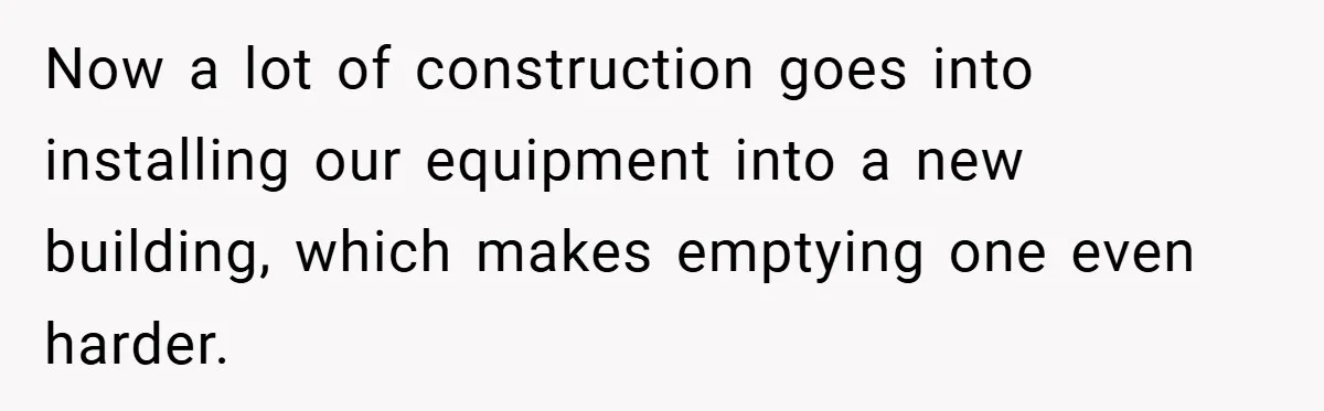 Landlord Tries to Sell Our Business Equipment to Competitors During Eviction - So They Followed His Rules… Perfectly Now a lot of construction goes into installing our equipment into a new building, which makes emptying one even harder.