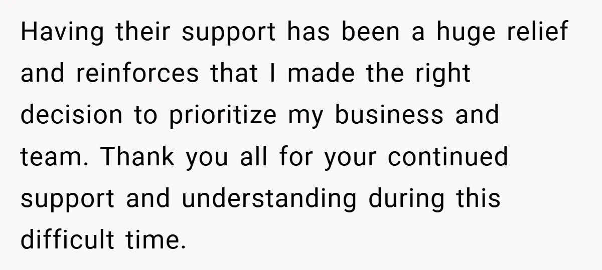 Having their support has been a huge relief and reinforces that I made the right decision to prioritize my business and team. Thank you all for your continued support and...