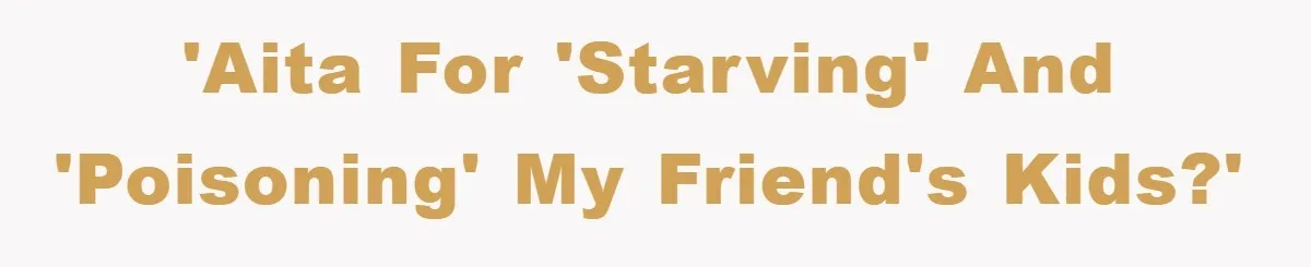 Free Childcare, Accused Of Starving Kids With Veggie Food 'AITA for 'starving' and 'poisoning' my friend's kids?'
