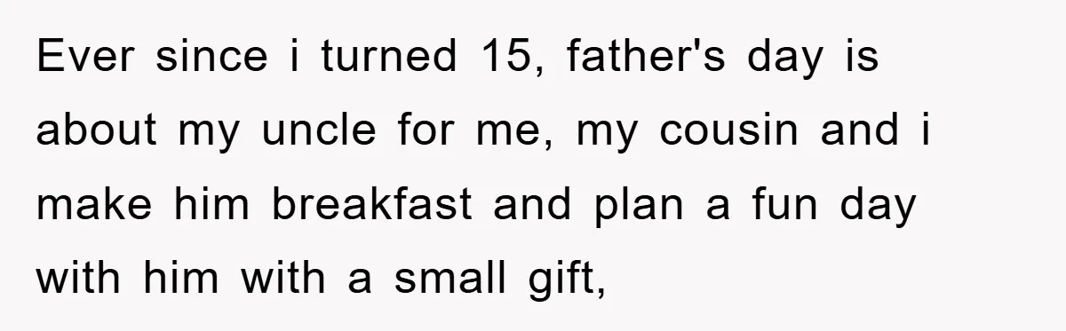 Ever since i turned 15, father's day is about my uncle for me, my cousin and i make him breakfast and plan a fun day with him with a small...