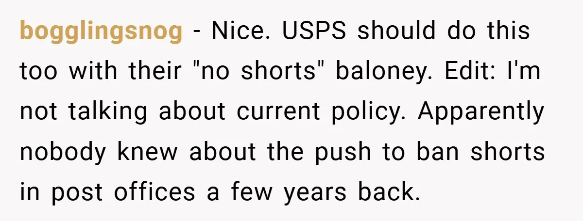 An Old Judge Banned Women from Wearing Pants - She Followed the Rule a Little Too Perfectly bogglingsnog − Nice. USPS should do this too with their "no shorts" baloney. Edit: I'm not talking about current policy. Apparently nobody knew about the push to ban shorts in...