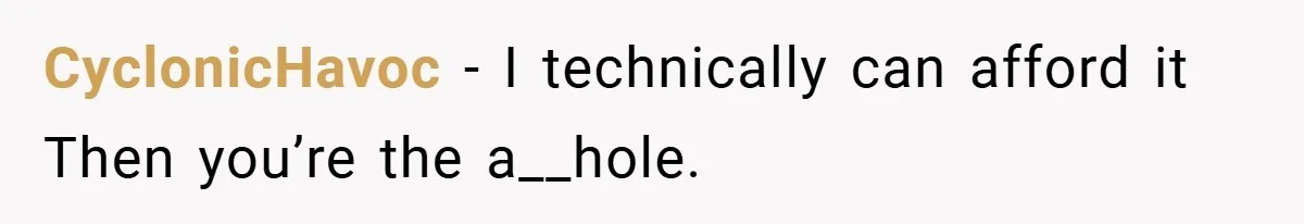 Father Accused of Favoritism After Throwing One Daughter a Sweet 16 and Denying the Same to Her Half-Sister CyclonicHavoc − I technically can afford it Then you’re the a__hole.