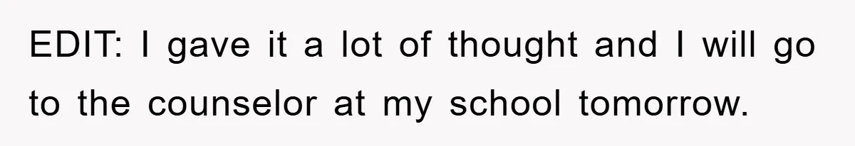 The Shower Sanctuary Standoff: A Teen’s Tense Battle for Privacy EDIT: I gave it a lot of thought and I will go to the counselor at my school tomorrow.