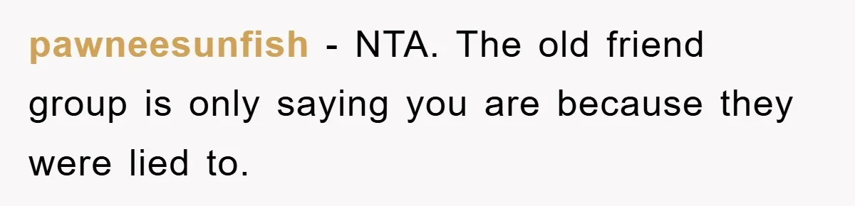 When She Banned an Uninvited Guest from Dinner, Her Whole Family Turned Against Her pawneesunfish − NTA. The old friend group is only saying you are because they were lied to.