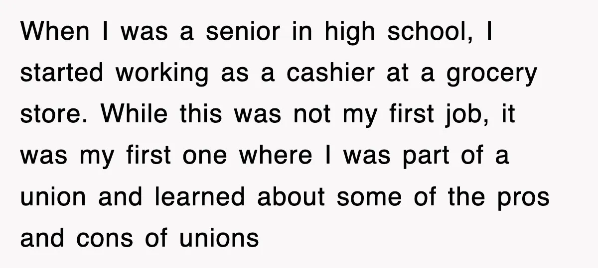 When I was a senior in high school, I started working as a cashier at a grocery store. While this was not my first job, it was my first one...