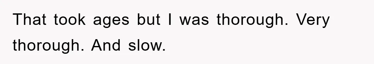 That took ages but I was thorough. Very thorough. And slow.