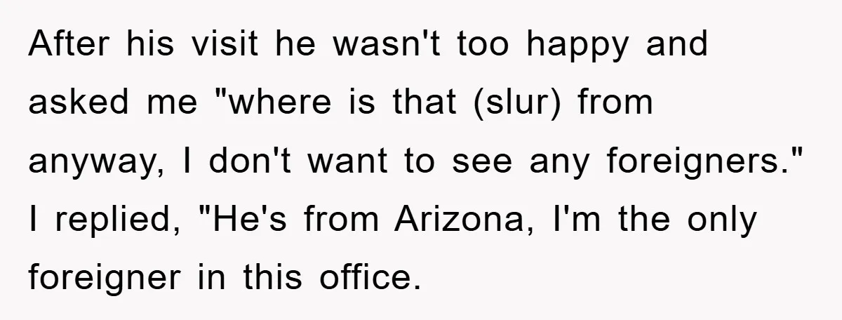 They Told Him to “Speak English” - His Brilliant Comeback in a Native American Language Shut Them Down Instantly After his visit he wasn't too happy and asked me "where is that (slur) from anyway, I don't want to see any foreigners." I replied, "He's from Arizona, I'm the...