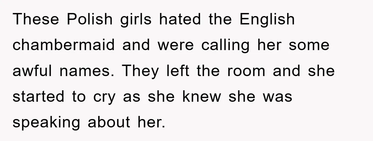 They Told Him to “Speak English” - His Brilliant Comeback in a Native American Language Shut Them Down Instantly These Polish girls hated the English chambermaid and were calling her some awful names. They left the room and she started to cry as she knew she was speaking about...