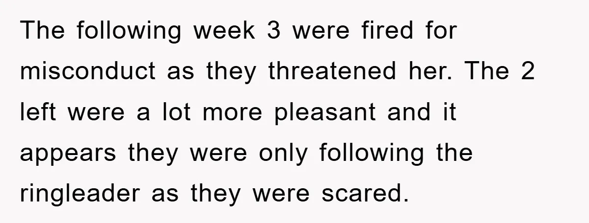 They Told Him to “Speak English” - His Brilliant Comeback in a Native American Language Shut Them Down Instantly The following week 3 were fired for misconduct as they threatened her. The 2 left were a lot more pleasant and it appears they were only following the ringleader as...