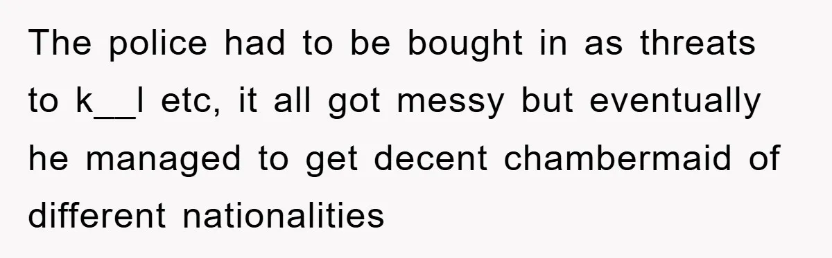 They Told Him to “Speak English” - His Brilliant Comeback in a Native American Language Shut Them Down Instantly The police had to be bought in as threats to k__l etc, it all got messy but eventually he managed to get decent chambermaid of different nationalities