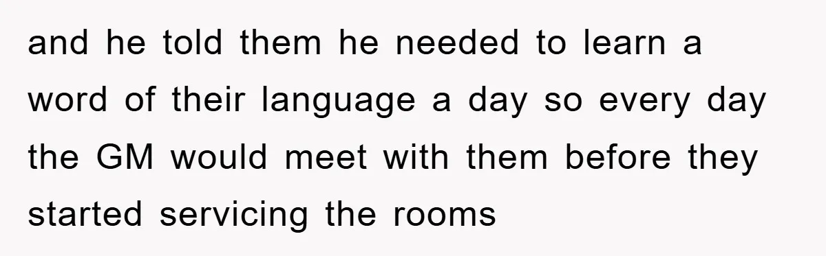 They Told Him to “Speak English” - His Brilliant Comeback in a Native American Language Shut Them Down Instantly and he told them he needed to learn a word of their language a day so every day the GM would meet with them before they started servicing the rooms