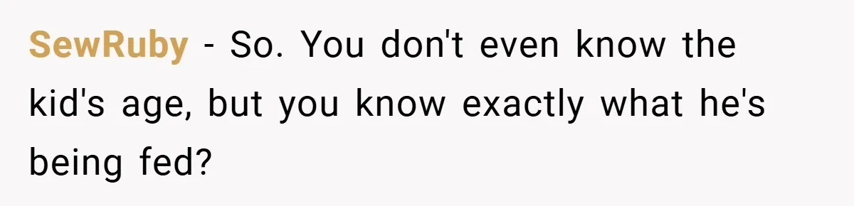 Aunt Considers Calling CPS on Her Sister After Seeing Her 4-Year-Old Nephew Weigh 100 Pounds SewRuby − So. You don't even know the kid's age, but you know exactly what he's being fed?