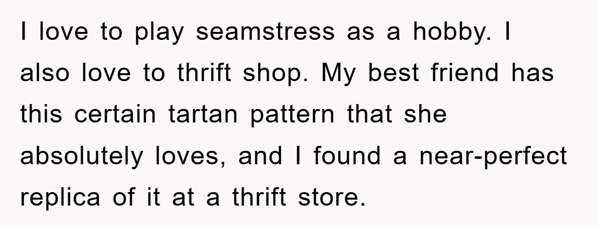 Woman’s DIY Gift Turns Into A Fashion Scandal After A Plus-Size Sister Finds The Original Tag I love to play seamstress as a hobby. I also love to thrift shop. My best friend has this certain tartan pattern that she absolutely loves, and I found a...