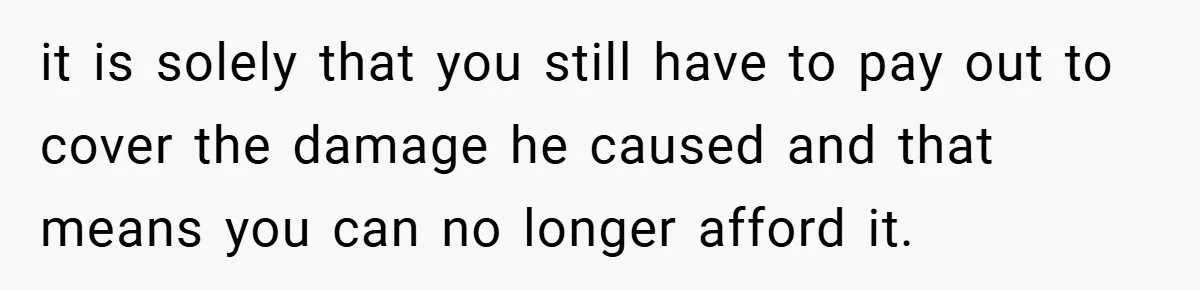 Man Cancels Family Vacation After Brother-in-Law Destroys His Home - Wife Says He’s ‘Punishing the Kids it is solely that you still have to pay out to cover the damage he caused and that means you can no longer afford it.