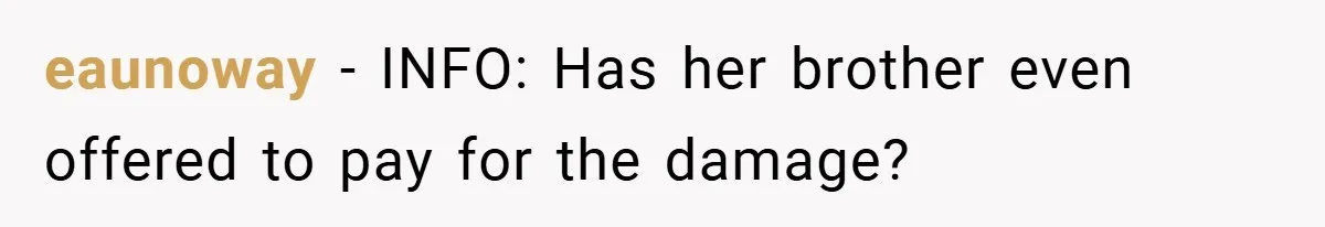 Man Cancels Family Vacation After Brother-in-Law Destroys His Home - Wife Says He’s ‘Punishing the Kids eaunoway − INFO: Has her brother even offered to pay for the damage?