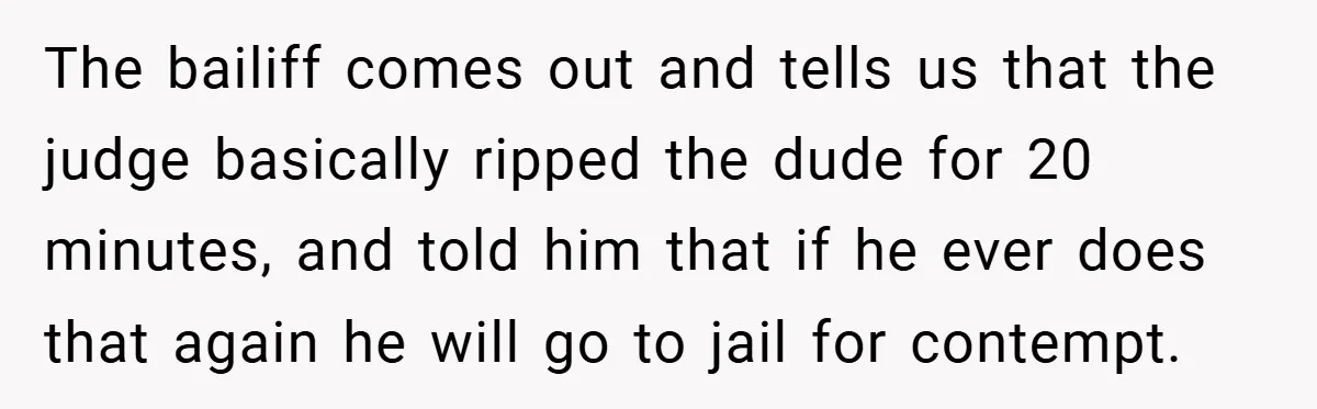 Hotel Owner Orders Teen Employee to Skip Jury Duty - What the Judge Did Next Shocked Everyone The bailiff comes out and tells us that the judge basically ripped the dude for 20 minutes, and told him that if he ever does that again he will go...