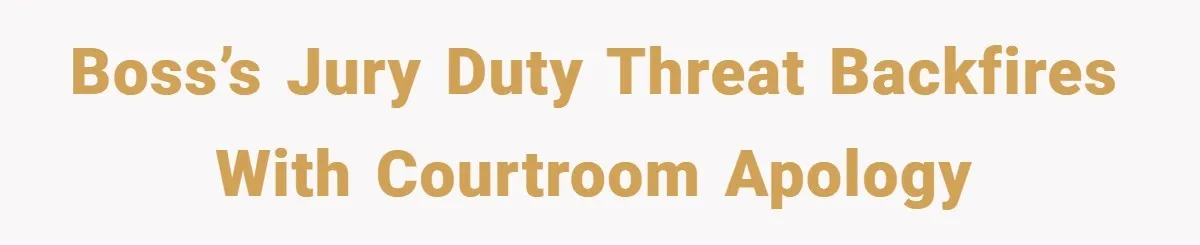 Hotel Owner Orders Teen Employee to Skip Jury Duty - What the Judge Did Next Shocked Everyone Boss’s Jury Duty Threat Backfires with Courtroom Apology