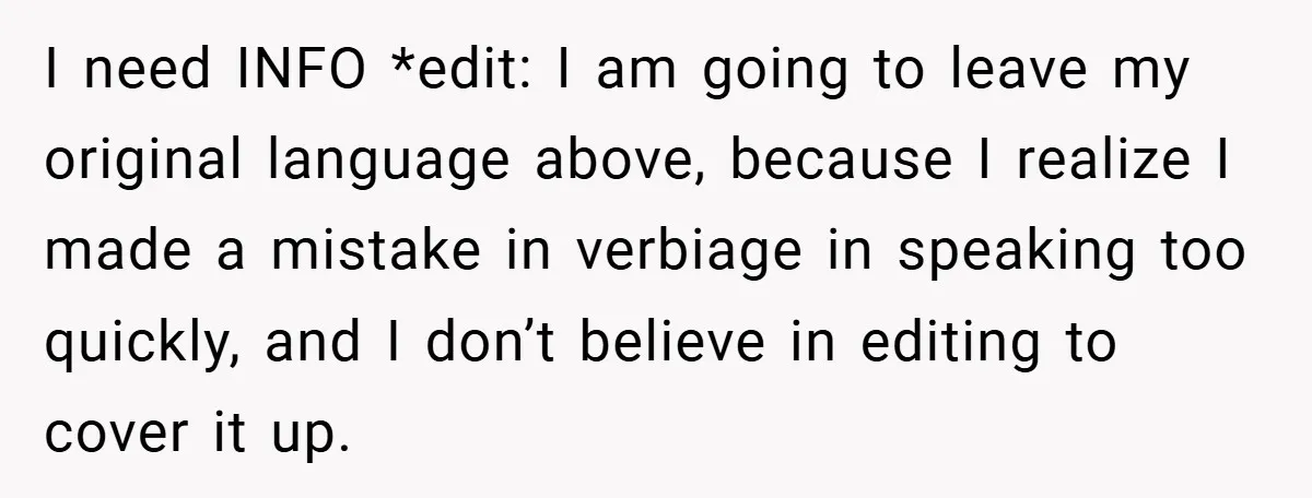 She Yelled at Her Boyfriend to Stop Spicing Up Her Meals I need INFO *edit: I am going to leave my original language above, because I realize I made a mistake in verbiage in speaking too quickly, and I don’t believe...