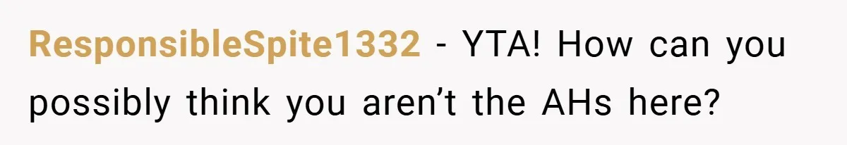 ResponsibleSpite1332 − YTA! How can you possibly think you aren’t the AHs here?