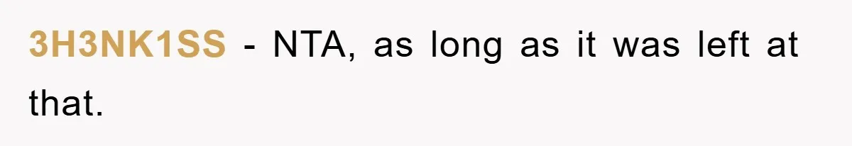 3H3NK1SS − NTA, as long as it was left at that.