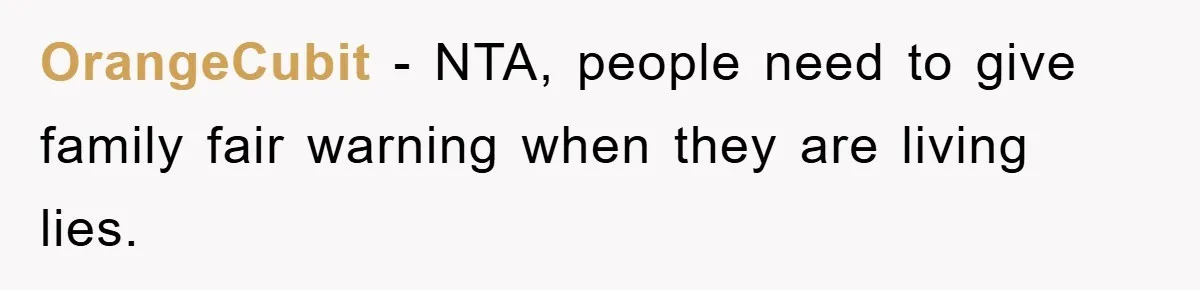 OrangeCubit − NTA, people need to give family fair warning when they are living lies.