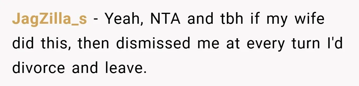Husband Left Humiliated After Wife Starts Flashing Her New Implants at Parties JagZilla_s − Yeah, NTA and tbh if my wife did this, then dismissed me at every turn I'd divorce and leave.
