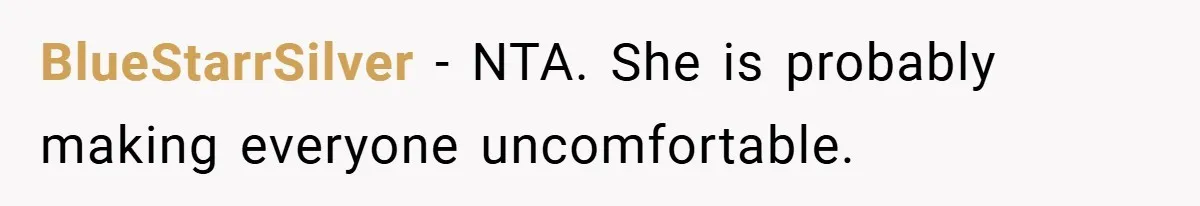 Husband Left Humiliated After Wife Starts Flashing Her New Implants at Parties BlueStarrSilver − NTA. She is probably making everyone uncomfortable.