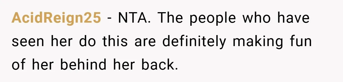 Husband Left Humiliated After Wife Starts Flashing Her New Implants at Parties AcidReign25 − NTA. The people who have seen her do this are definitely making fun of her behind her back.