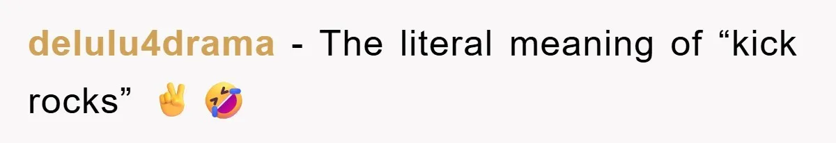 delulu4drama − The literal meaning of “kick rocks” ✌️🤣