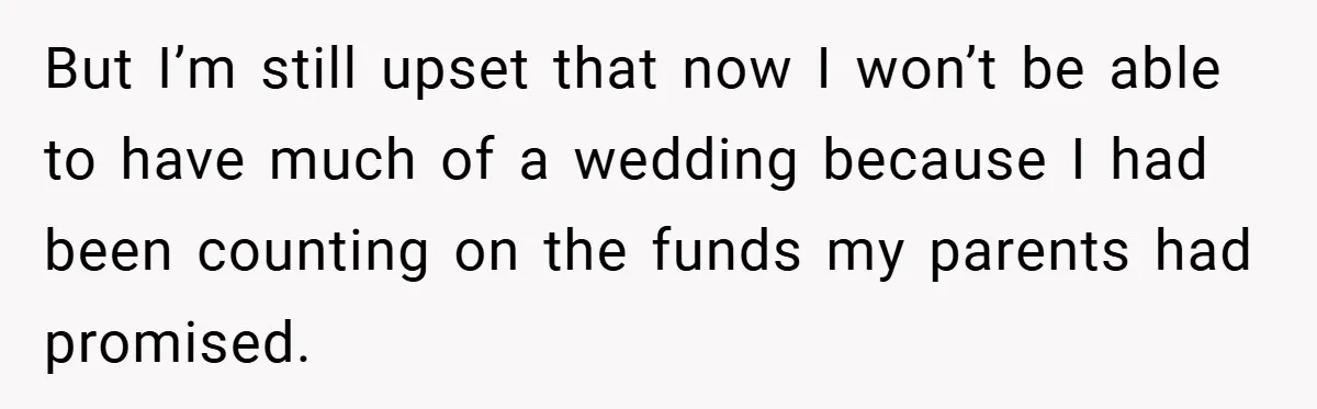 Bride Shocked After Learning Parents Gave Her Wedding Fund to Sister - So She Could Freeze Her Eggs Instead But I’m still upset that now I won’t be able to have much of a wedding because I had been counting on the funds my parents had promised.
