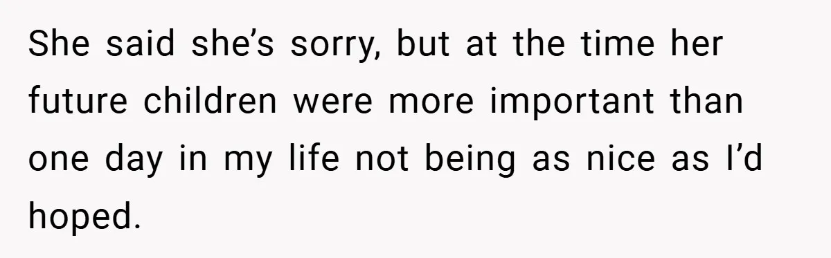 Bride Shocked After Learning Parents Gave Her Wedding Fund to Sister - So She Could Freeze Her Eggs Instead She said she’s sorry, but at the time her future children were more important than one day in my life not being as nice as I’d hoped.